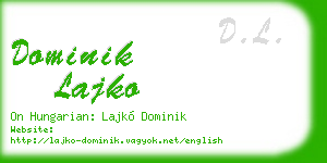 dominik lajko business card